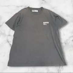 【AFFIX】アフィックス　ロゴTシャツ　バックプリント　グレー　XL　コットンのサムネイル