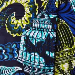 アフリカ布 6ヤード まとめ売り 鳥かごブルー