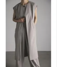 STYLEMIXER バックデザインロングジレ