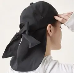 【美品】yori サンブロック付キャップ（ブラック）のサムネイル