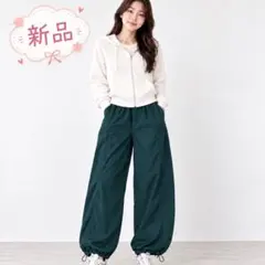 新品 ユニクロ S イージーパンツ ダークグリーン 緑 KPOP 韓国風