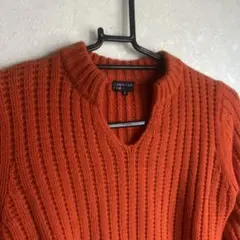 週末お値下げ　KUMIKYOKU ＦAＭ　オレンジ長袖ニット