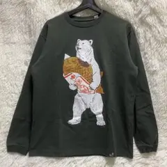 ゴースローキャラバン　たい焼きロングTシャツ　グリーン　Lサイズ