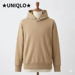 UNIQLO ユニクロ プルオーバーパーカー 綿100% ベージュ メンズL
