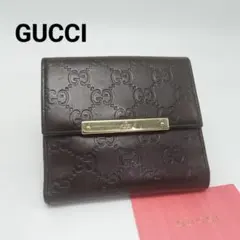 極美品✨グッチ　折り財布　GG柄　レザー