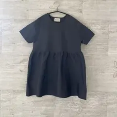 ユナイテッドアローズ ペプラムトップス 半袖ニット Tシャツ グレー