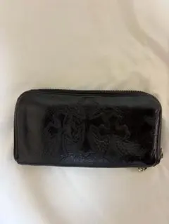 【訳あり】CHROME HEARTS 長財布 ブラック レザー　ジップ修理済み 訳あり】CHROME HEARTS 長財布 ブラック レザー ジップ修理済み - メルカリ