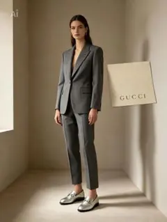 GUCCIレディース ホースビット ローファー34 370299 シルバー色のサムネイル