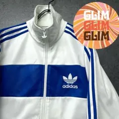 US古着◆アディダス 刺繍ロゴ トラックジャケット ホワイト メンズM