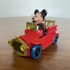 レトロ ミッキーマウス 消防車 ミニカー ギミックトイ ファンシー 当時物のサムネイル