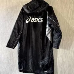 asics ベンチコート ブラック/グレー/ホワイト　160cm