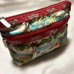 レスポートサック　ポーチ　コスメティッククラッチ　ハワイ限定柄