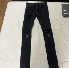 mnml ダメージ加工 スキニーデニム 28