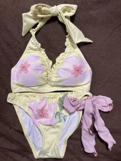 水着　花柄ビキニ