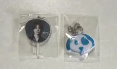 INI 藤牧京介「XQUARE」　カプセルトイ　ミニうちわ　キーホルダー