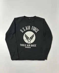 AVIREX U.S. AIR FORCE 長袖Tシャツ　ブラック　厚手　ロンT