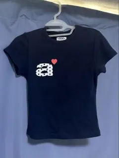 aeae DOT SMALL LETTER TEE／ネイビー／ロゴTシャツ