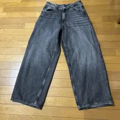 ZARA DENIM ブラック ワイドレッグデニム