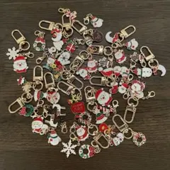 《新品・未使用》クリスマス キーホルダー・チャーム ゴールド 50個セットのサムネイル