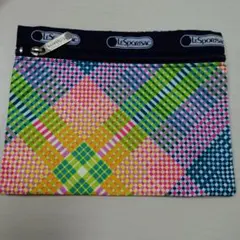 レスポートサック　Lesportsac　カラフル　細かなチェック柄ポーチ