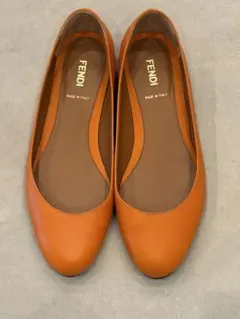 FENDI オレンジ フラットシューズ 37