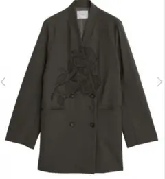 Ameri ROSE EMBROIDERY JACKET カーキ