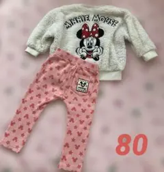 Disneyミニーもこもこトレーナー＆スパッツ❤️80サイズ