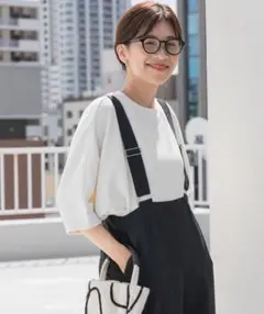 アーバンリサーチドアーズ タックフライスワイドTシャツ オフホワイト