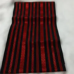 正絹黒✕赤1重献上袋帯長め新品有松浴衣や夏着物等に - メルカリ