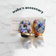 No.393✴︎旅するシー陶器のピアス・イヤリング