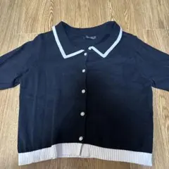 襟付き 半袖ニット