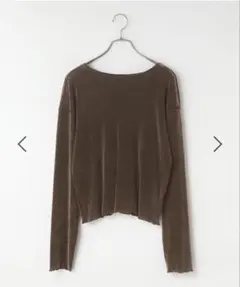 LOWRYS FARM【前後着用可能】ベロア2WAYプルオーバーLS