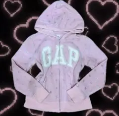 ★GAP ギャップ★短丈 パーカー 星柄 ピンク ドット y2k 平成ギャル
