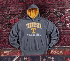 USA古着 カレッジロゴ プルオーバー パーカー グレージュ S