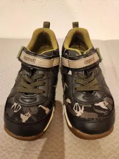 ムーンスター　スニーカー　黒　カーキ　18.5 EE 美品