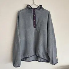 JaVa ハーフボタン フリース プルオーバー /グレー系