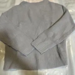 GU グレー リブ編みセーター Mサイズ