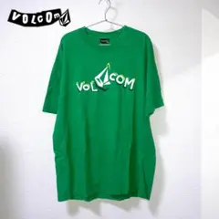 90s頃　VOLCOM　旧タグ　 Tシャツ グリーン ロゴプリント　XLのサムネイル