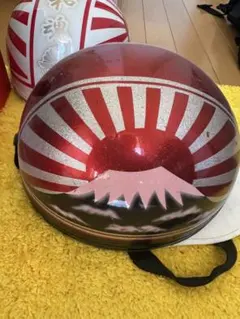 半キャップ ヘルメット 旭日旗 富士山 ラメ塗装 半キャップ ヘルメット 旭日旗 富士山 ラメ塗装 - メルカリ
