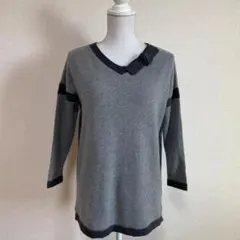 ポールカ PAULE KA グレー カシミア100%ニット セーター 美品 秋冬