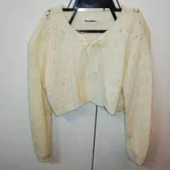 familiar　ボレロ風カーディガン　アイボリーホワイト　120㌢　値段交渉可