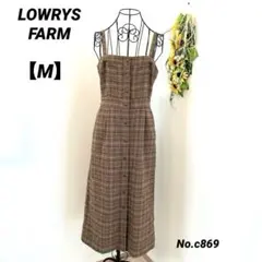 ローリーズファーム　LOWRYS FARM キャミワンピースM ロング丈チェック