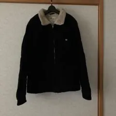 ナチュラルストーリー　コーデュロイ　ボア襟ジャケット 黒