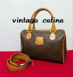 極希少！Celine セリーヌ マカダム柄ミニボストンバッグ 2way 廃盤のサムネイル