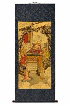 吴道子】钟馗 中国画 掛け軸 水墨画 和室 玄関 茶室 壁掛け 美術品