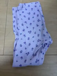 紫色花柄ボトムス 110cm