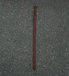 レザー製ブラウンベルト 5穴 ピンバックル