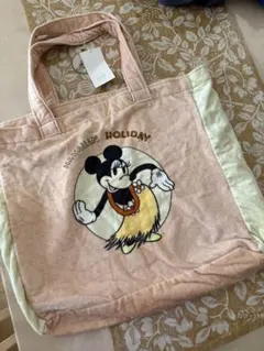 新品＊ザラホーム ミッキー ハワイアンホリデー パイル トートバッグ