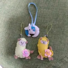 ストラップ　ハンドメイド　3点