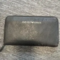 EMPORIO ARMANI 長財布 ラウンドファスナー ブラックのサムネイル